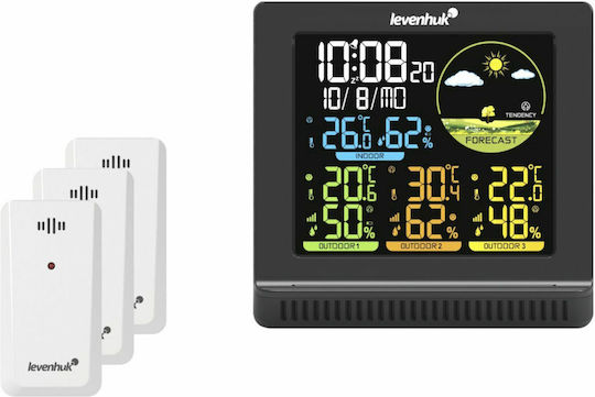 Levenhuk Wezzer Plus LP40 78894 Ασύρματος Μετεωρολογικός Σταθμός Ψηφιακός Επιτραπέζιος Μαύρος