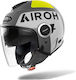 Airoh Helios Up Jet Helmet with Sun Visor ECE 22.05 1250gr Grey Matt AIR000KRA299