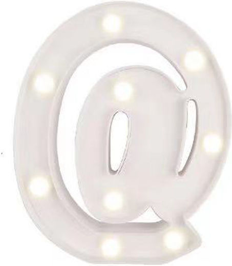 Dekorative Lampe Brief Weiß