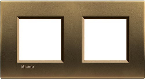 Legrand Living Light Πλαίσιο Διακόπτη 2 Θέσεων Οριζόντιας Τοποθέτησης σε Μπρούτζινο Χρώμα LNA4802M2BZ