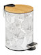 5Five Metallic Bathroom Basket 3lt White