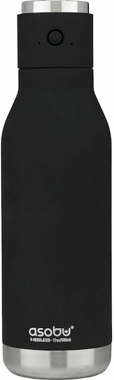 Asobu Wireless Bottle BT60 Μπουκάλι Θερμός Ανοξείδωτο 500ml Μαύρο