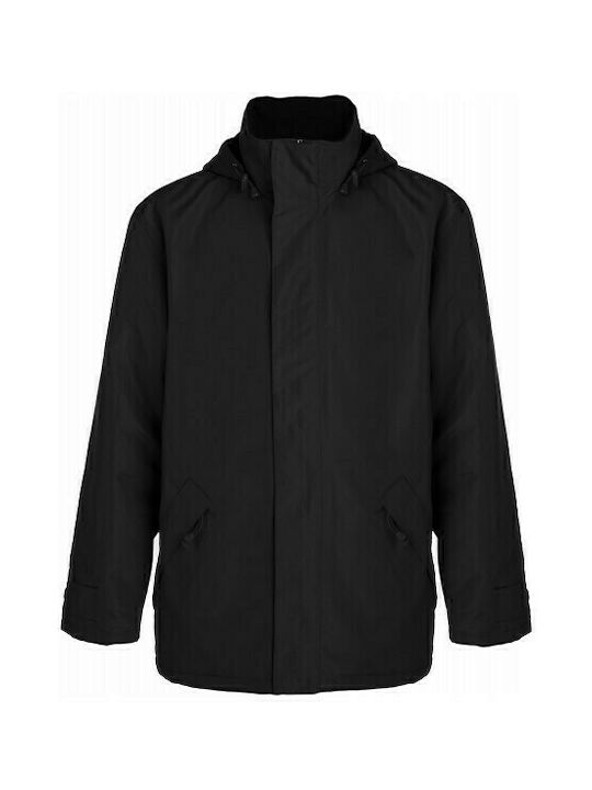 Roly Parka Arbeitsjacke mit Kapuze Schwarz LA50...