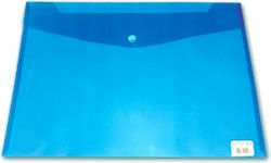 Matalon Transparent File Folder with Blue Button