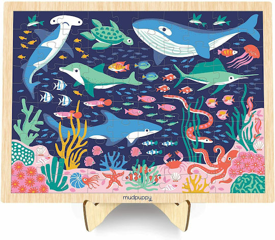 Wooden Kids Puzzle Sea Animals for 5+ years+ Years 100pcs Mudpuppy