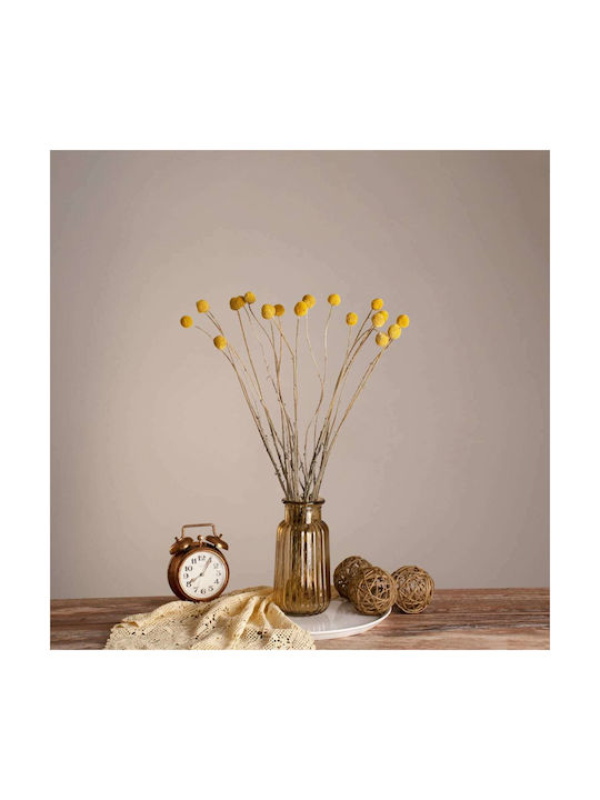 GloboStar Strauß aus Künstlichen Blumen Κρασπέδια Beige/Yellow 70cm mit LED 1Stück