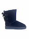 Exe Suede Women's Boots with Fur Black