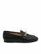Marta Δερμάτινα Γυναικεία Loafers σε Μαύρο Χρώμα