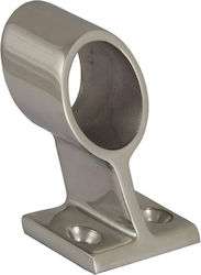 60 degree oblique pipe base Inox M8207 - 25mm