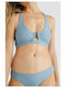 Set Bikini Triunghi Cu Burete Detașabil Albastru Deschis