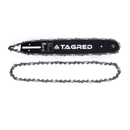 Tagred TA1151 Set lame și lanț pentru drujbe 35cm (14") cu Pas 3/8", Grosimea dintelui .050"-1.3mm & Numărul de dini 52E
