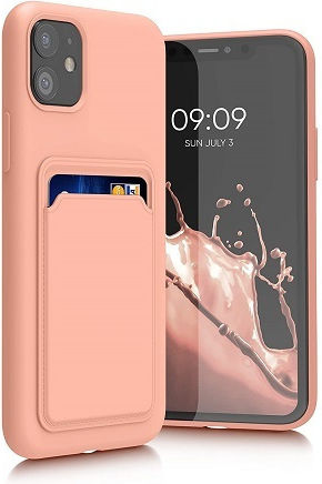 Forcell Card Back Cover Σιλικόνης με Υποδοχή για Κάρτες Κοραλί (iPhone 13 Pro)