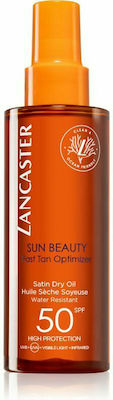 Lancaster Sun Beauty Fast Tan Optimizer Waterproof Crema protectie solara Ulei pentru Corp SPF50 în Spray 150ml