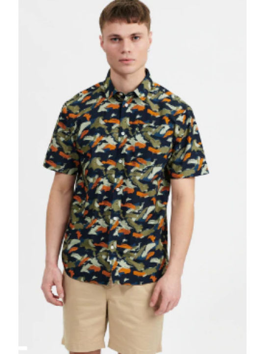 Anerkjendt Men's Shirt Short Sleeve Floral Multicolour