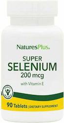 Nature's Plus Overall Wellness Super Selenium with Vitamin E 200mg 90 ταμπλέτες