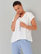 Ale - The Non Usual Casual Damen Sommer Bluse Kurzärmelig mit V-Ausschnitt Weiß