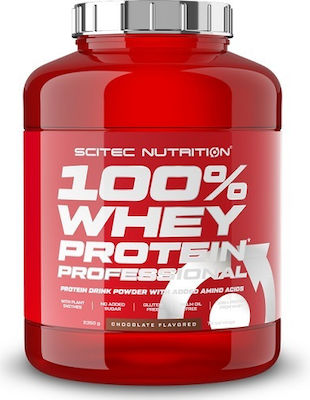 Scitec Nutrition 100% Whey Professional with Added Amino Acids Proteină din Zer Fără gluten cu Aromă de Ciocolată 2.35kg