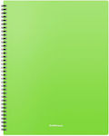 ErichKrause Clipboard Flexible with 40 plastic sleeves Slides for Paper A4 Green Mat Neon 1pcs