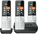 Gigaset COMFORT 500A Trio Cordless Phone (3-Pack) with Speaker Silver