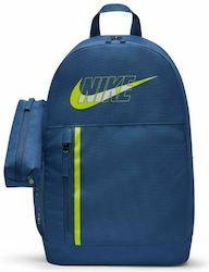 Nike Elemental Σχολική Τσάντα Πλάτης Γυμνασίου - Λυκείου σε Μπλε χρώμα