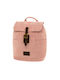 Polo Fabric Backpack with USB Port Pink 10lt