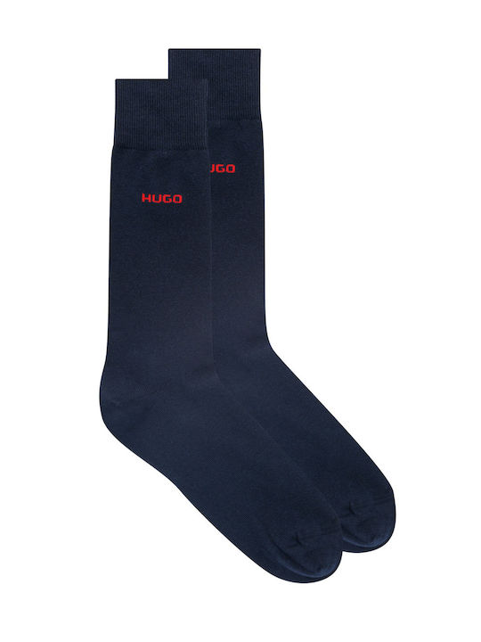 Hugo Herren Einfarbige Socken Blau 2Pack