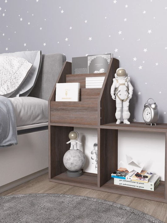 Kinderregal Boden Grau/Sonoma Eiche 71x30x78,5cm
