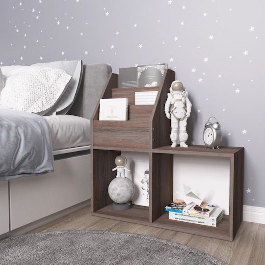 Kids Floor Shelving Unit Grey Sonoma Oak 71x30x78.5cm