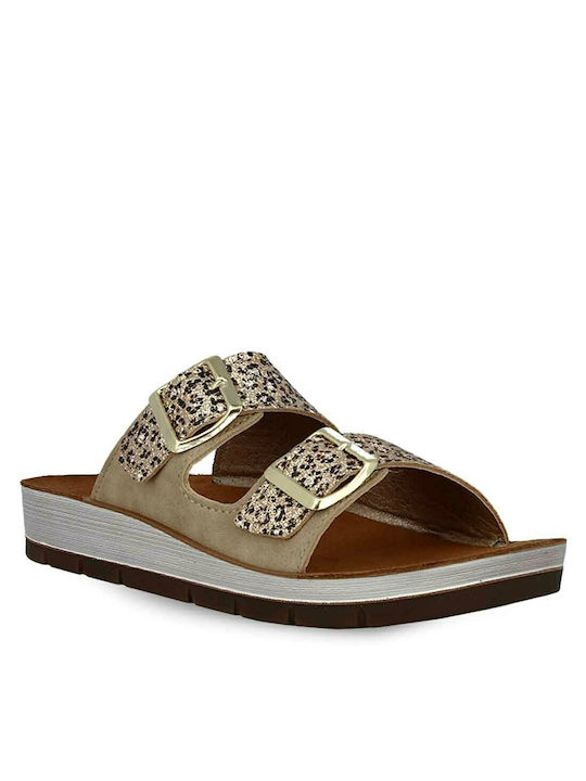 Inblu Women's Flat Sandals in Beige Color