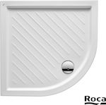 Roca Roma Ημικυκλική Πορσελάνινη Ντουζιέρα 80x80cm Λευκή