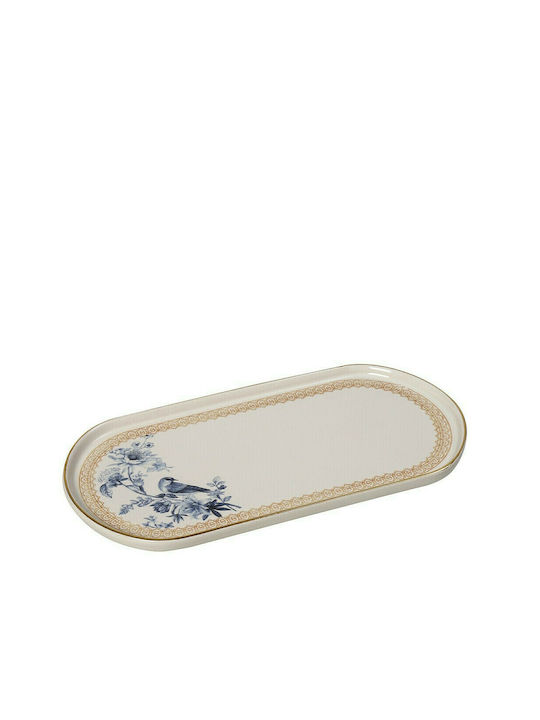 Espiel Silk Πιάτο Ρηχό Οβάλ από Πορσελάνη Μπεζ 27.2x13.5cm