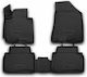 Novline Set of Front and Rear Mats Tray Type 4pcs from Rubber for Kia Sportage 2010-2016 Black