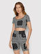 Rochester Women's Crop Top Cotton Short Sleeve Black