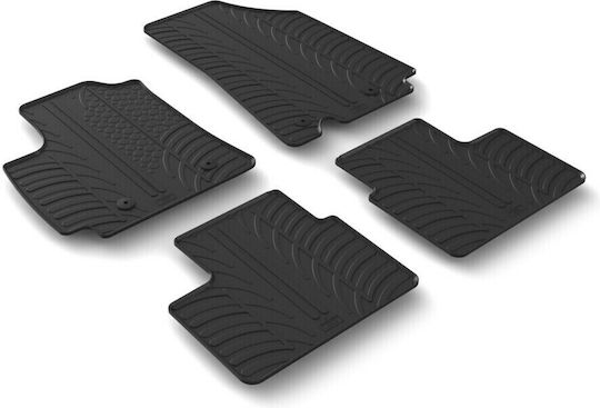 Lampa Set of Front and Rear Mats 4pcs for Renault Arkana 2021+ Black