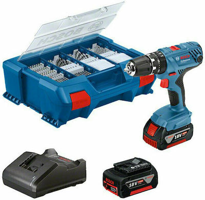 Bosch GSB 18V-21 Șurubelniță cu percuție Mașină de găurit Baterie 18V 2x4Ah 06019H110C