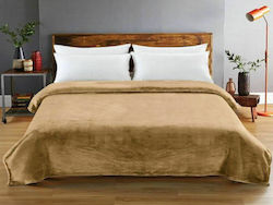 Einzelne Hoteldecke Velours Nerz Kamel 160x220c...