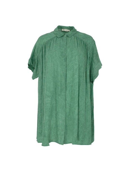 Υπερμέγεθες Πράσινο Πουκάμισο-Φόρεμα
