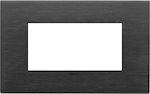 Vimar Eikon Horizontal Switch Frame Black 22654.13