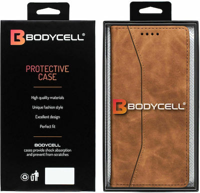 Bodycell PU Leather Synthetic Leather Wallet Brown (Poco X4 Pro 5G)