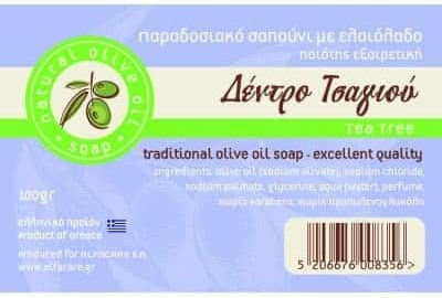 Alfa Care Traditional Olive Oil Soap Bar with Tea Tree Oil 100g