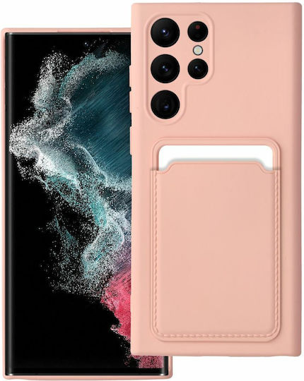 Forcell Back Cover Σιλικόνης με Υποδοχή για Κάρτες Κοραλί (Galaxy S22 Ultra 5G)