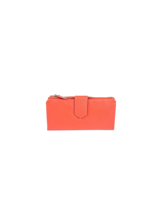 Fetiche Leather Groß Frauen Brieftasche Klassiker Orange