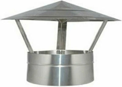 005-100-292 Chimney Crown Inox 130mm Silver