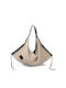 Afetiria Stroh Damentasche Schultertasche Beige