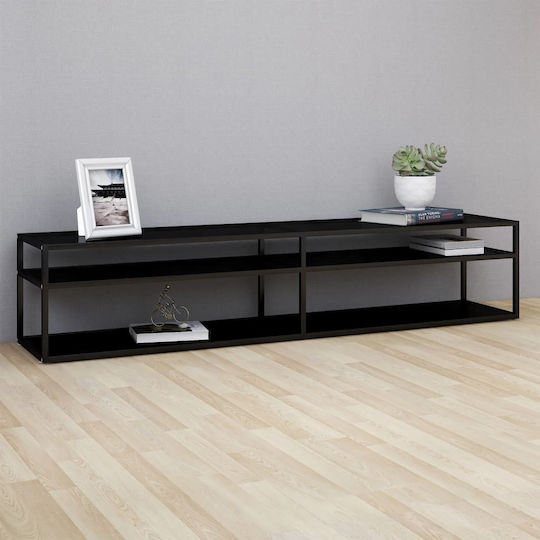 Έπιπλο TV Επιδαπέδιο Μαύρο 200x40x40.5εκ. Έπιπλο TV Επιδαπέδιο Μαύρο 200x40x40.5εκ.