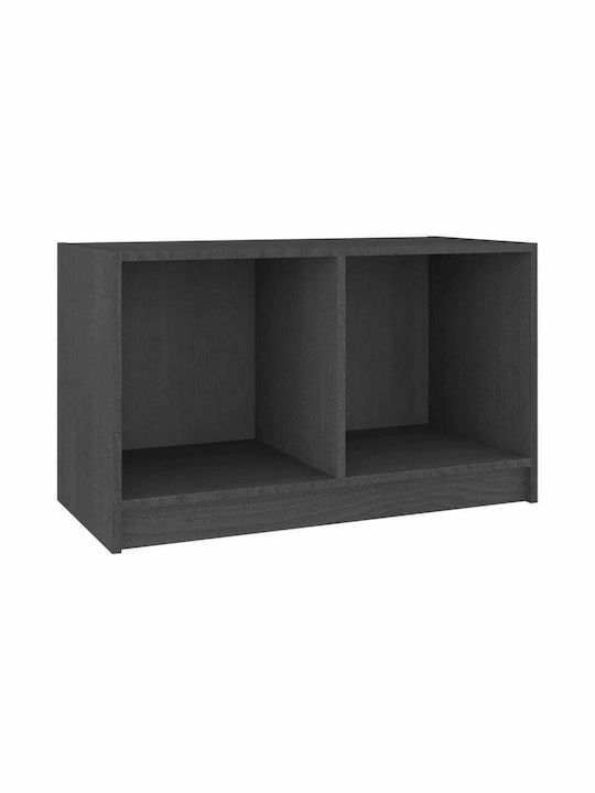 Solid Wood TV Furniture Γκρι L70xW33xH42cm