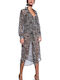 Bluepoint Africanism Women's Maxi Caftan Beachwear Zebra