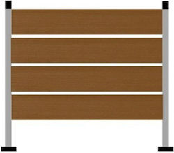 Dedron Deck Περίφραξης Κήπου Teak από WPC 360x15x2.5εκ.