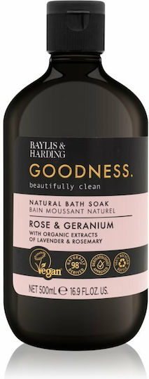 Baylis & Harding Goodness Rose & Geranium Schaumbad Reinigungs- und Duft Rosen 500ml