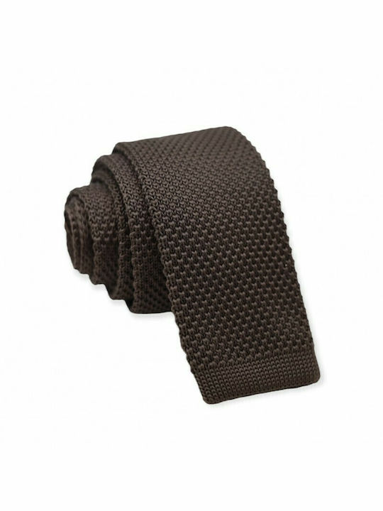 Knitted Tie Dark Brown